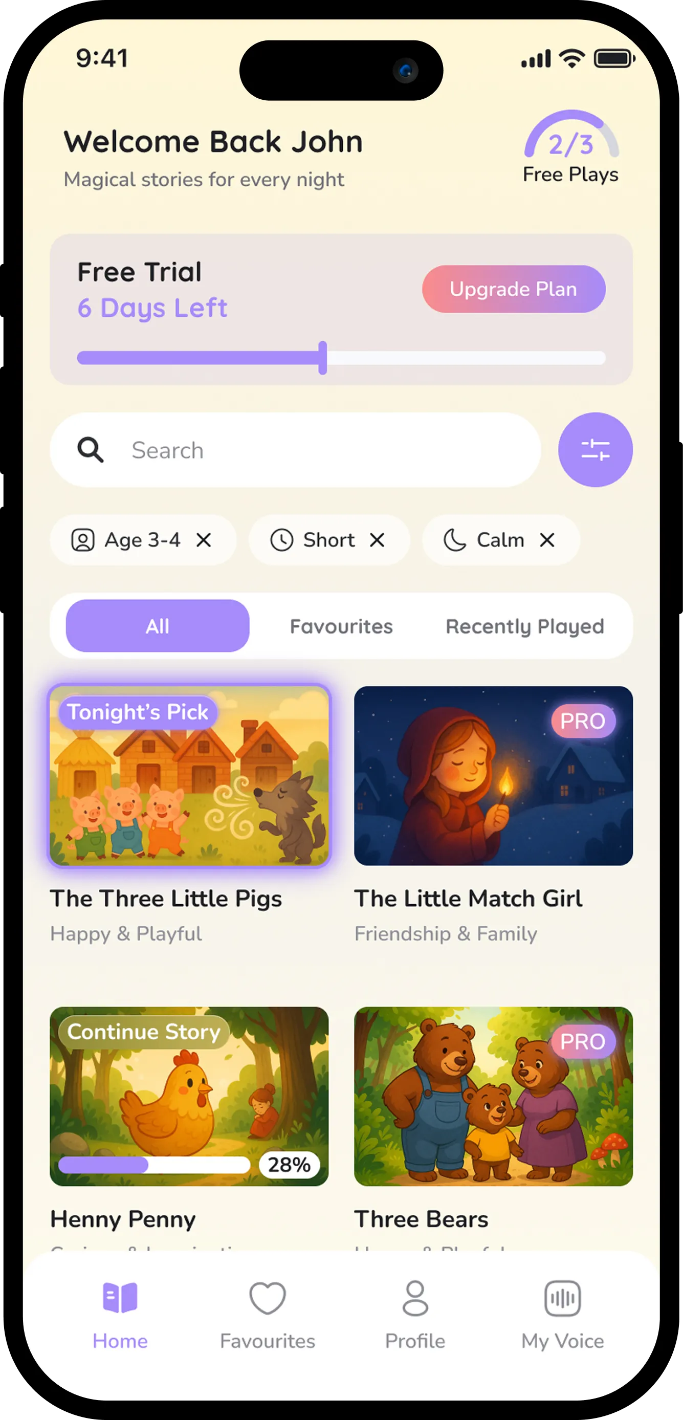 Pick from 1,000+ original fairy tales.